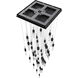 Aspen LED 36 inch Black Multi Port Pendant Ceiling Light in Clear