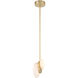 Zill LED 6.25 inch Lily Gold Pendant Ceiling Light