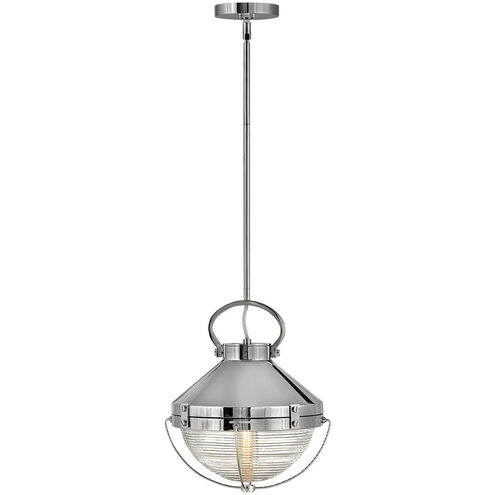 Crew LED 12 inch Polished Nickel Indoor Pendant Ceiling Light