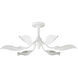 Snowflower 6 Light 36 inch Gesso White Semi-Flush Mount Ceiling Light