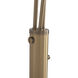 Santa Clara 85 inch 60.00 watt Walnut and Weathered Brass with Black Arc Floor Lamp Portable Light
