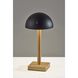 Nash 12 inch 1.50 watt Black and Natural Wood Cordless Table Lamp Portable Light