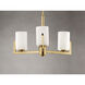 Dart 3 Light 22.25 inch Satin Brass Chandelier Ceiling Light