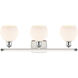 Ballston Athens LED 26 inch White and Polished Chrome Bath Vanity Light Wall Light in Matte White Glass