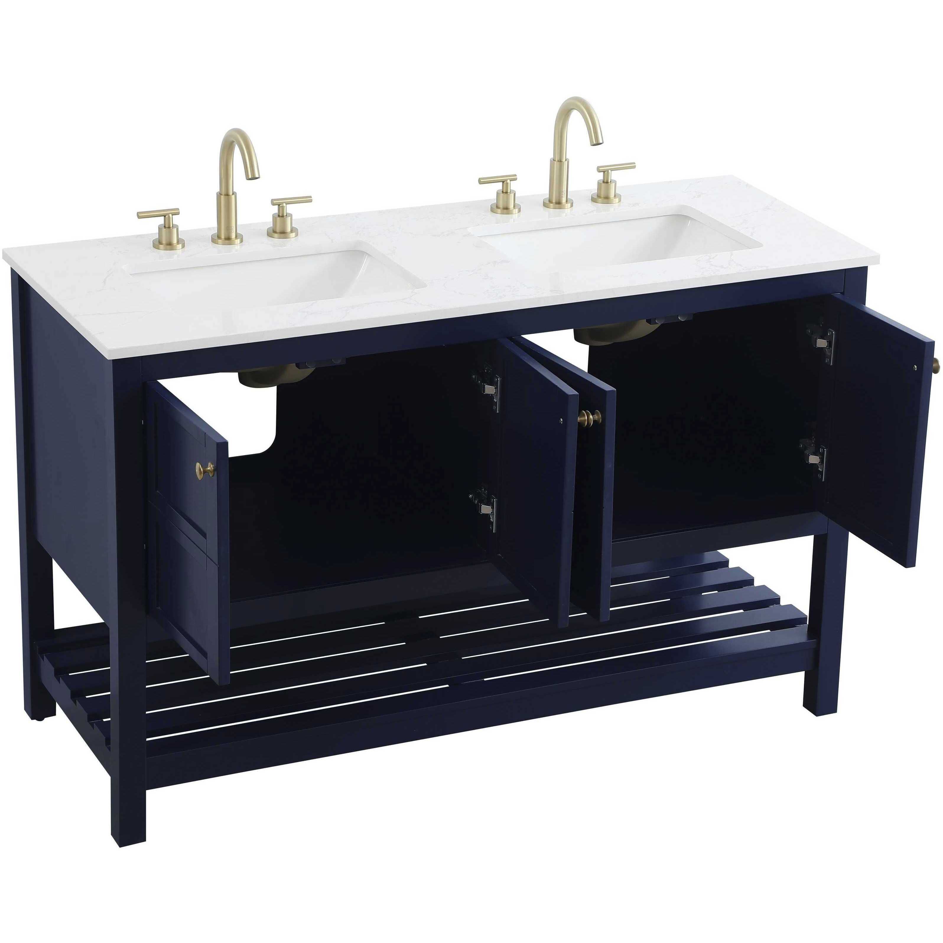 Theo 54 X 34 inch Blue Bathroom Vanity Cabinet