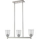 Bohin 3 Light 30 inch Brushed Nickel Linear Chandelier Ceiling Light