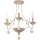 Colonial Charm 3 Light 16.75 inch White Wash and Sun Dried Clay Semi Flush Ceiling Light