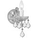 Maria Theresa Sconce Wall Light in Clear Spectra, Polished Chrome