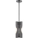 Acra 3 Light 6 inch Black Chrome Pendant Chandelier Ceiling Light