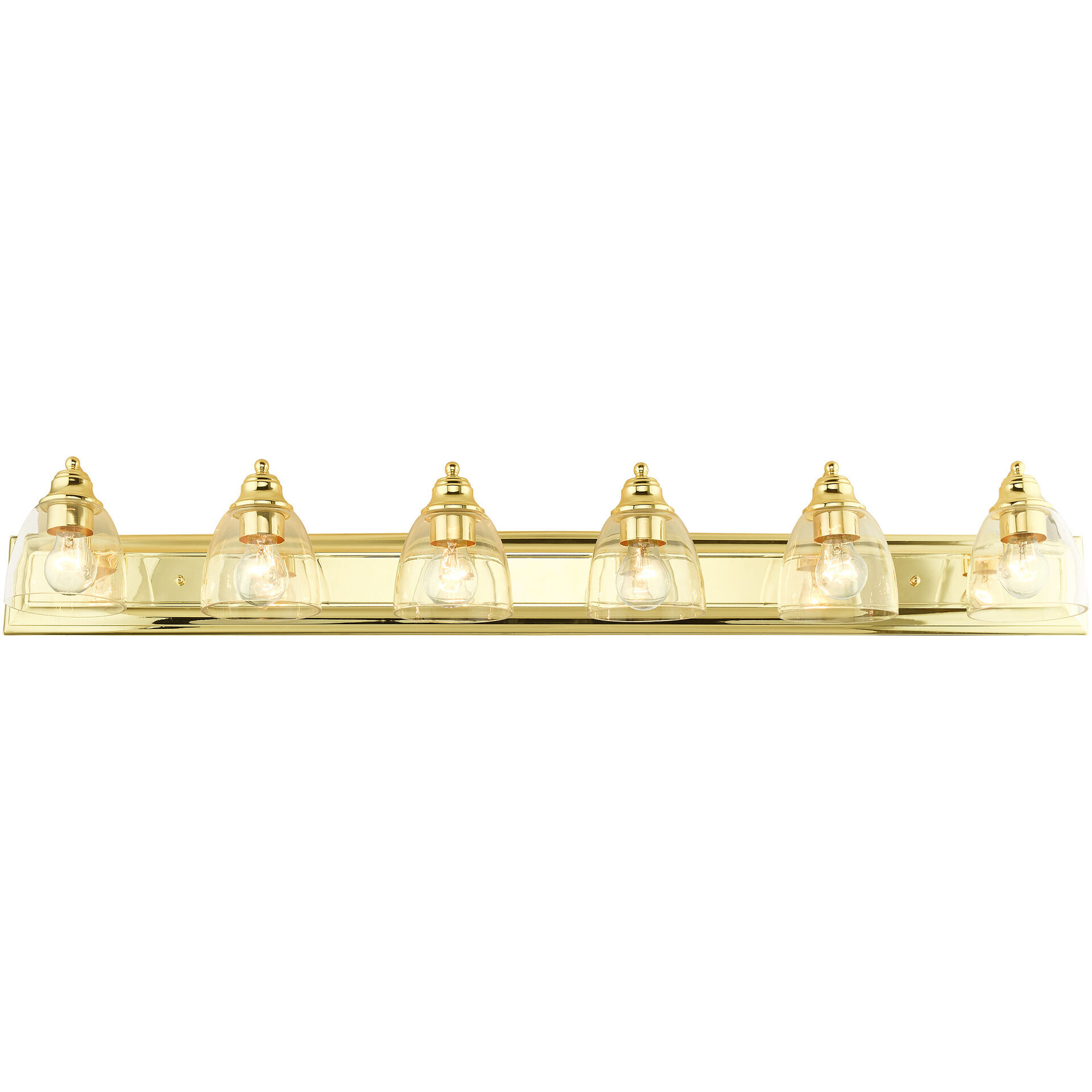 Birmingham 6 Light 48 inch Polished Brass Vanity Sconce Wall Light