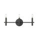 Skyva 3 Light 22 inch Matte Black Vanity Light Wall Light