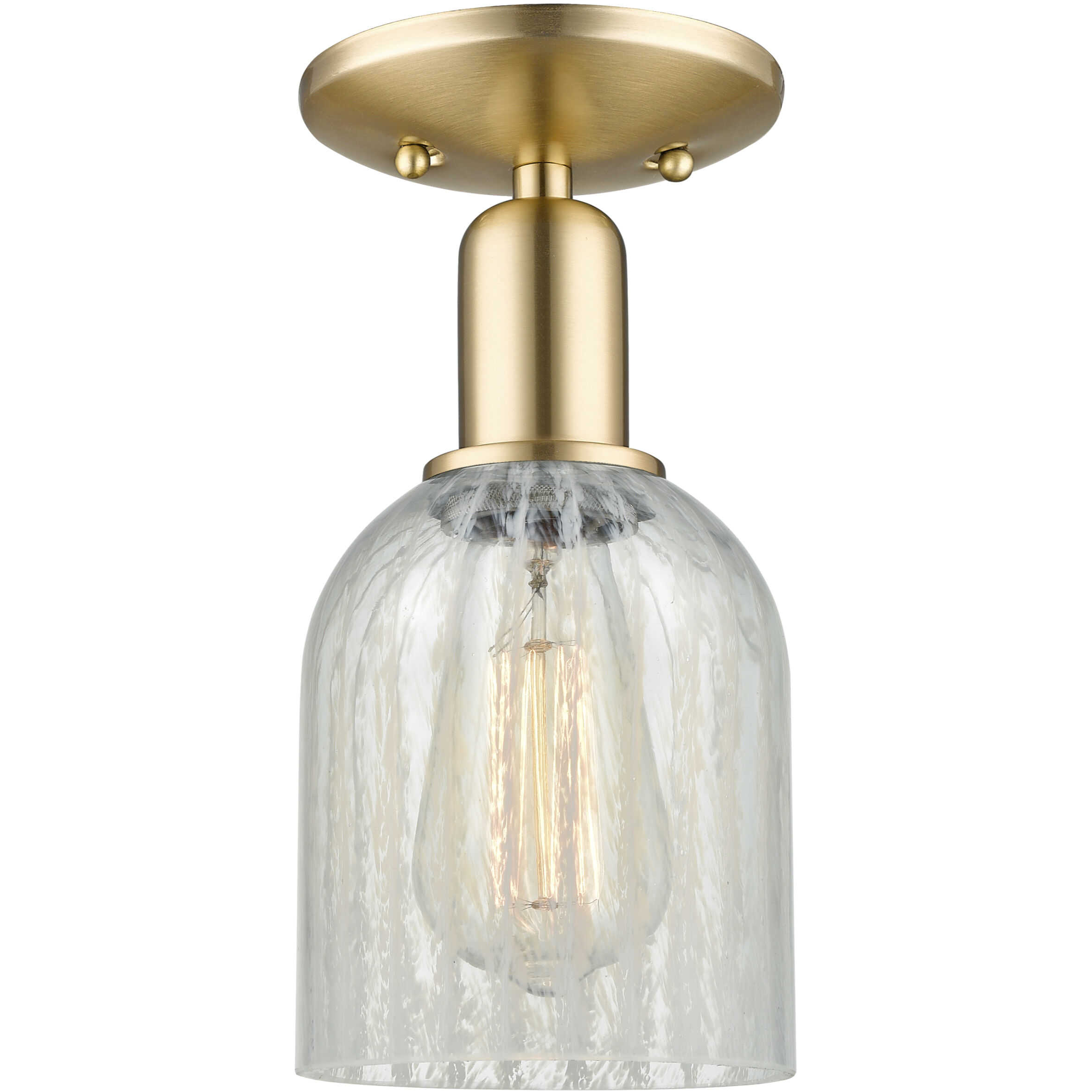 Arcadia Caledonia 1 Light 5 inch Champagne Bronze Semi-Flush Mount Ceiling Light