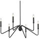 Yep Kennedy 29.75 inch 60.00 watt Natural Black Chandelier Ceiling Light in No Shade