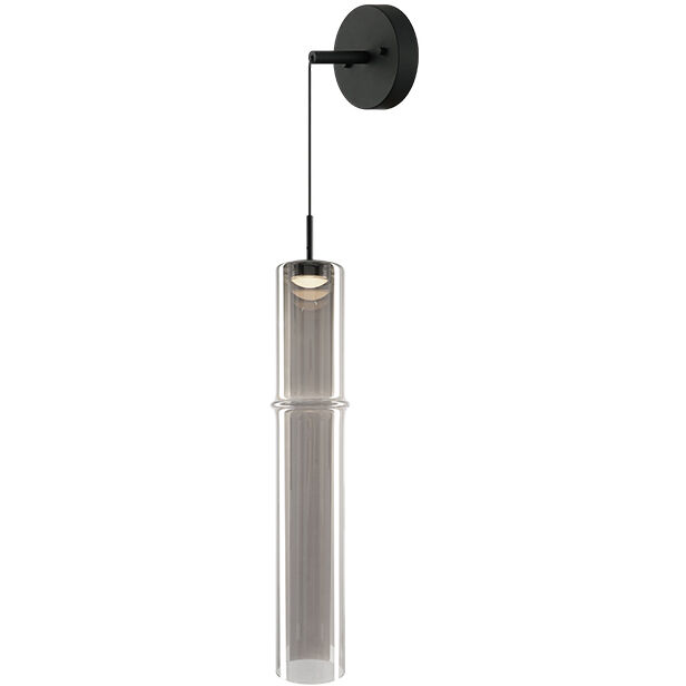 Bambu 1 Light 3.5 inch Matte Black and Smoked Pendant Ceiling Light