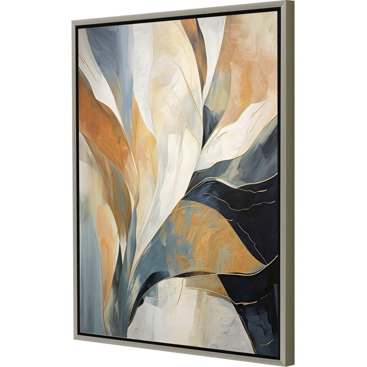 Rhythms of Flow Blue and Orange and White Canvas, Propac