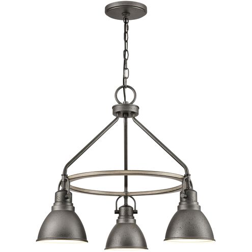 North Shore 3 Light 24 inch Iron with Palisade Gray Outdoor Pendant
