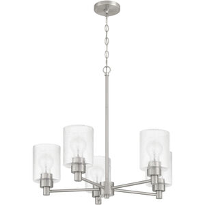 Lyndsey 5 Light 24 inch Brushed Polished Nickel Chandelier Ceiling Light