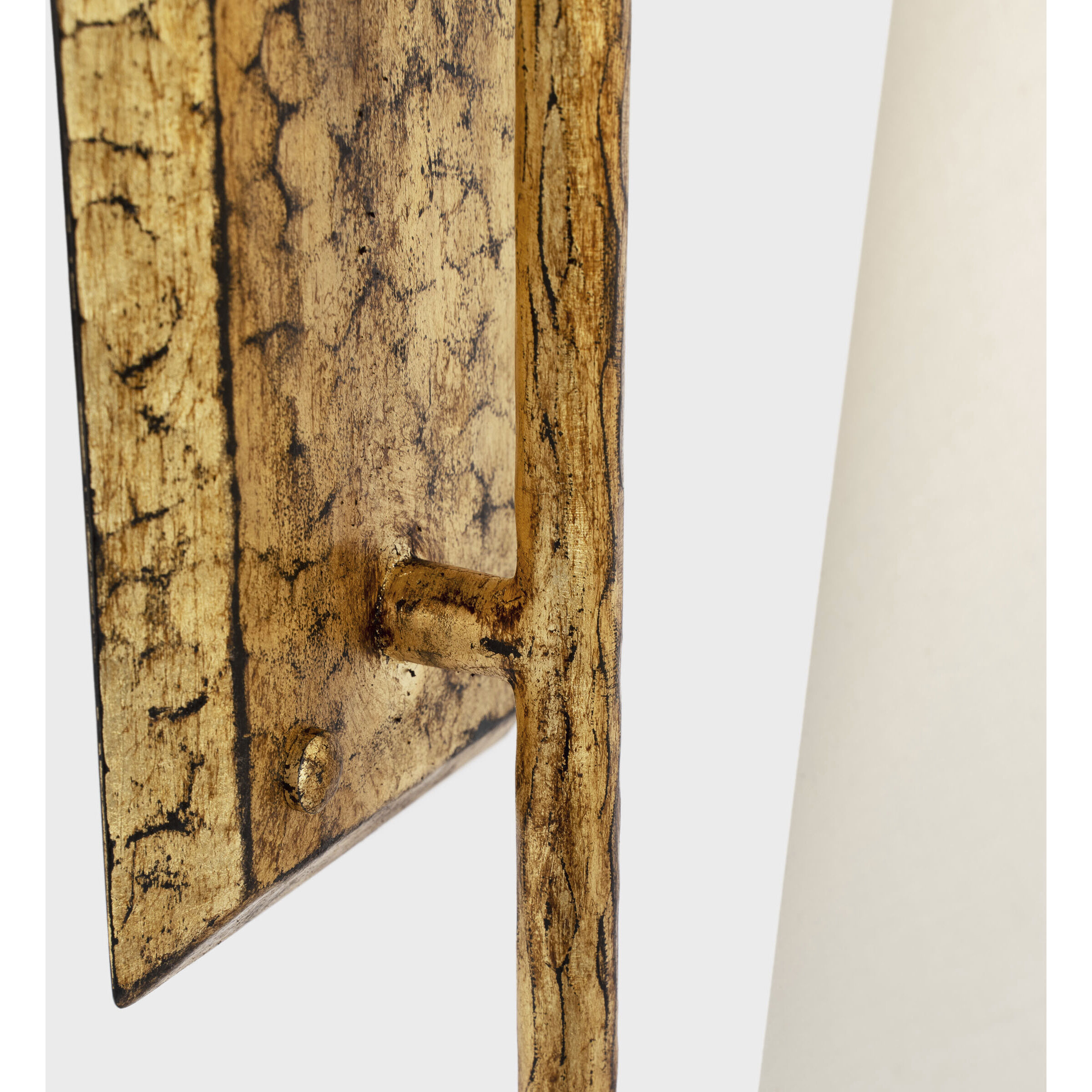 Chapman & Myers Ashton LED 6 inch Gilded Iron Single Sculpted Sconce Wall Light, Large