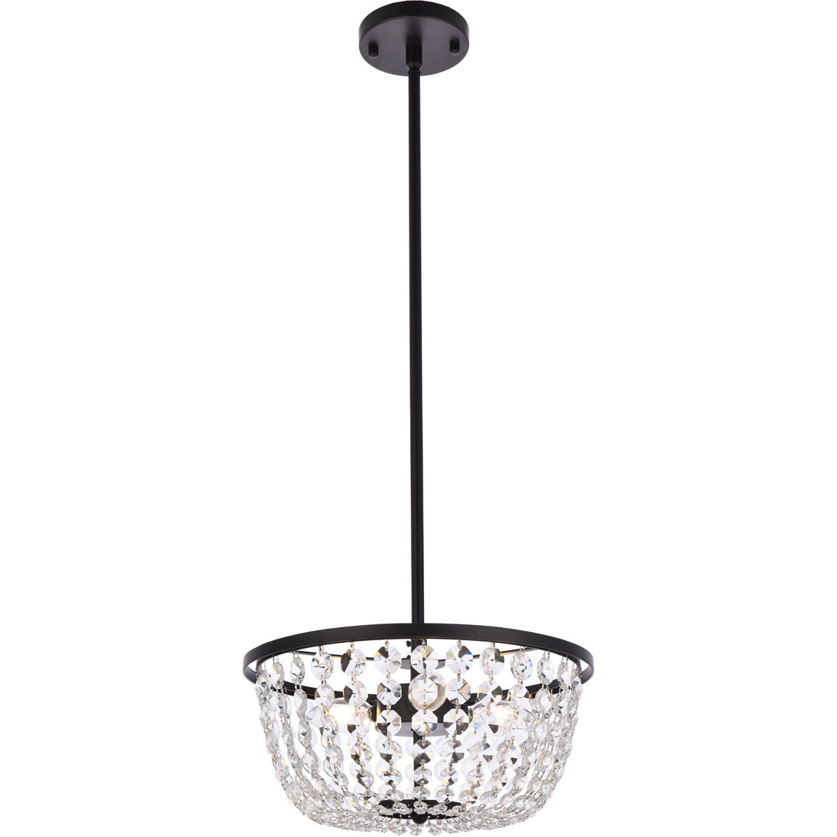 Gianna 3 Light 13 inch Black Pendant Ceiling Light