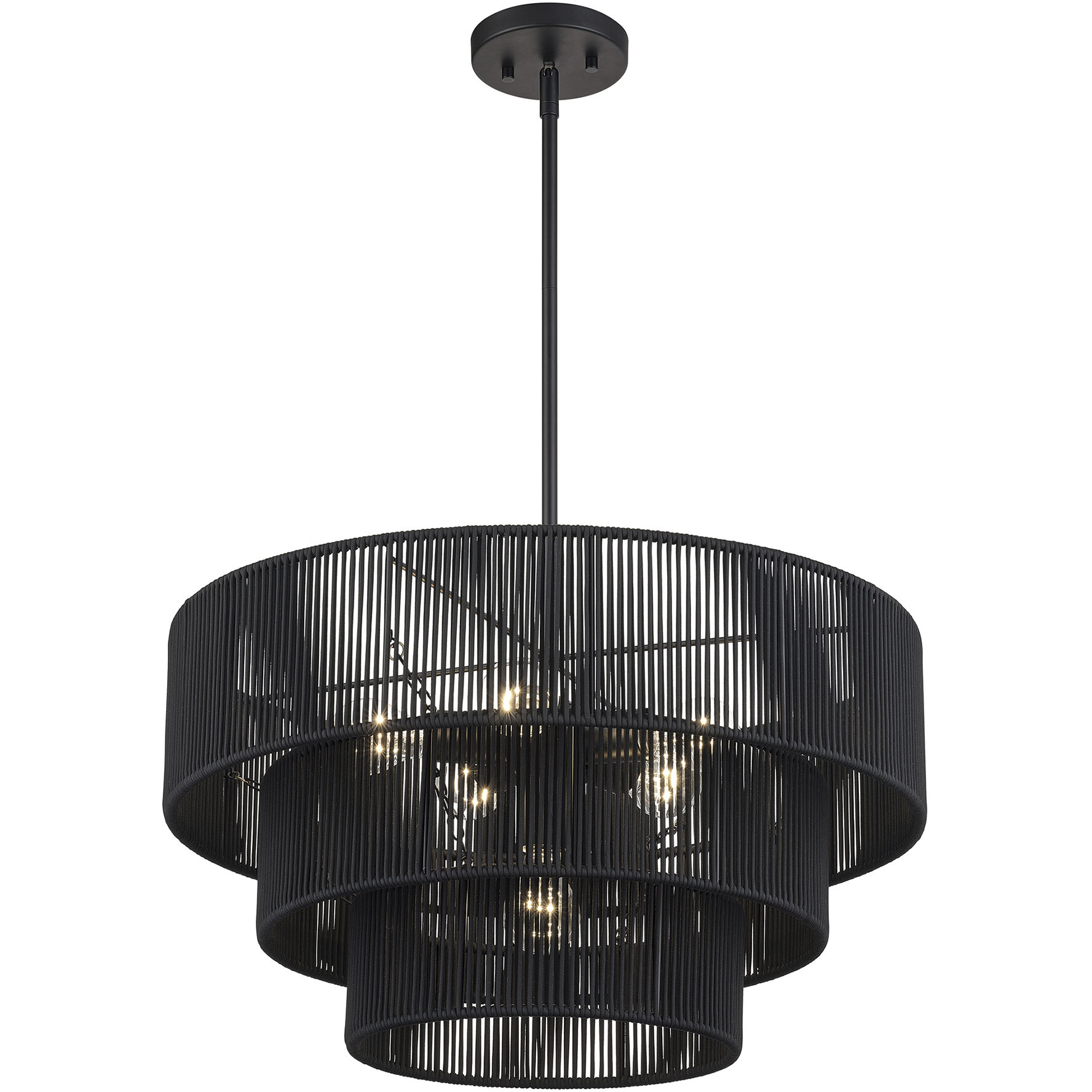 Acordia 6 Light 23 inch Black Pendant Chandelier Ceiling Light