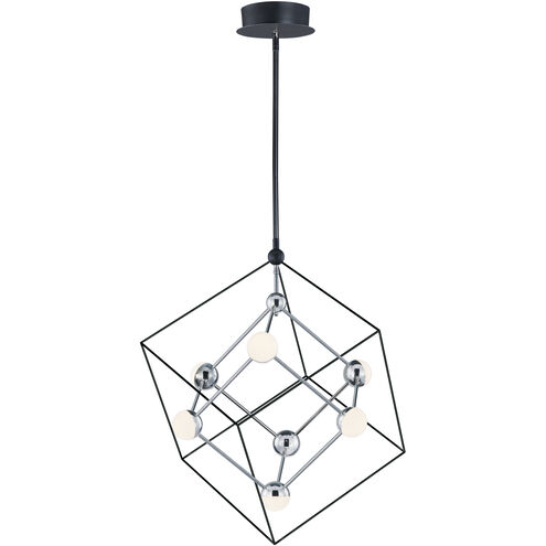 Ion LED 22.25 inch Black and Polished Chrome Single Pendant Ceiling Light