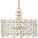 Spring Flower 4 Light 20.25 inch Brass Pendant Ceiling Light