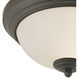 Huntington 2 Light 11 inch Oil Rubbed Bronze Flush Mount Ceiling Light