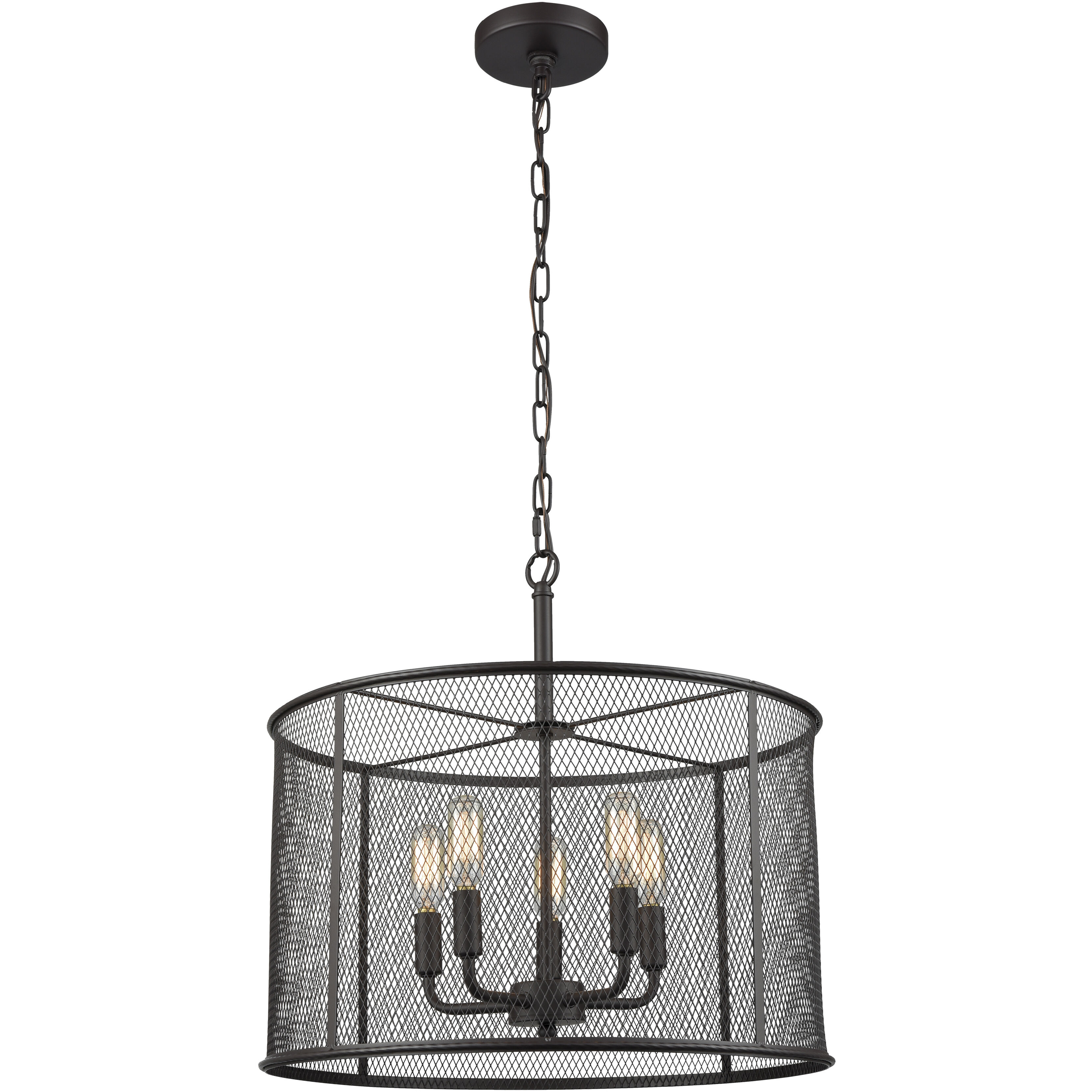 Williamsport 5 Light 18 inch Oil Rubbed Bronze Chandelier Ceiling Light