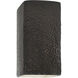 Ambiance Rectangle LED 5.25 inch Hammered Iron ADA Wall Sconce Wall Light, Small