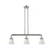 Franklin Restoration Bellmont 3 Light 39 inch Polished Chrome Island Light Ceiling Light in Seedy Glass, Franklin Restoration