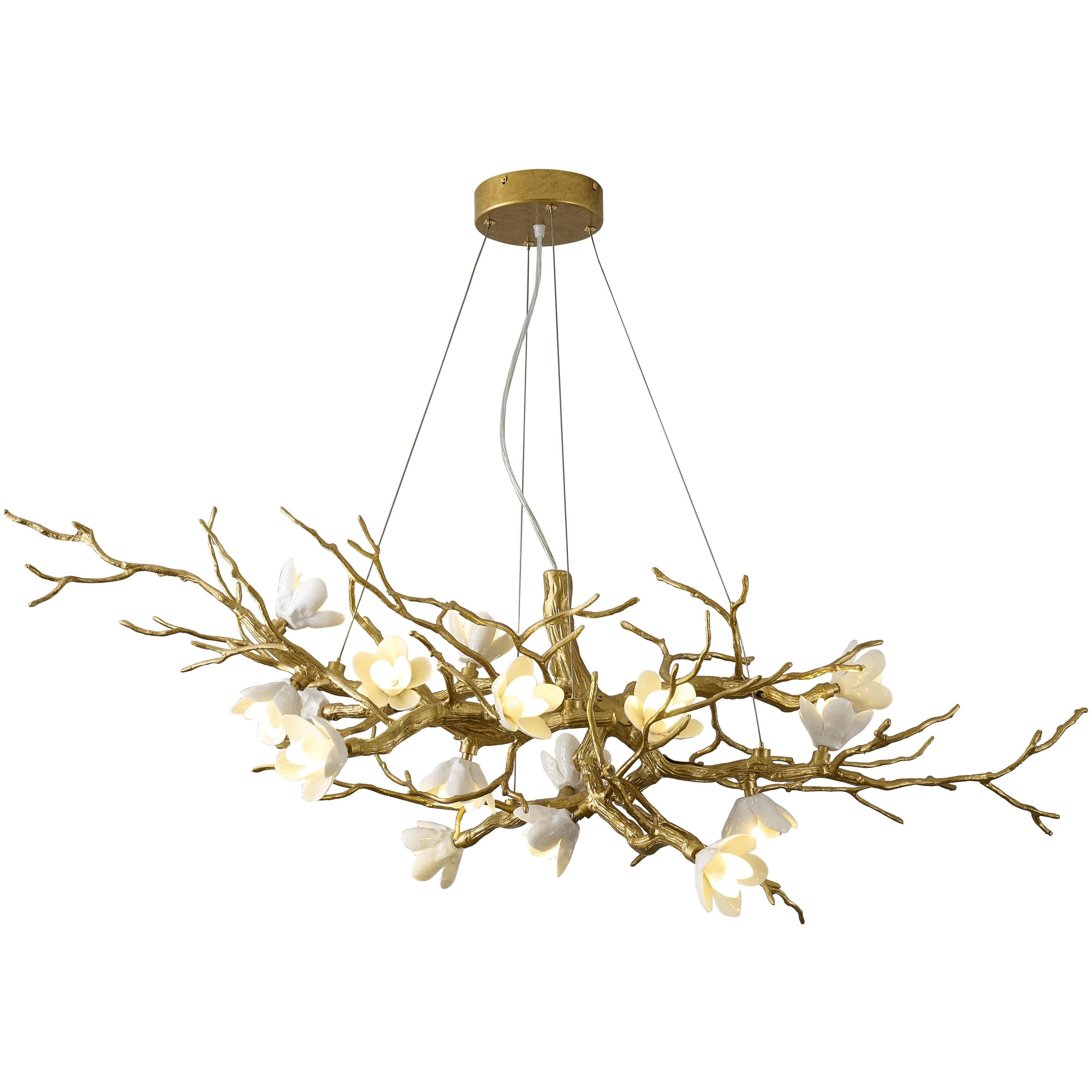 CC Series 16 Light 23.62 inch Brass Chandelier Ceiling Light