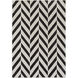 Optika 36 X 24 inch Black/White Rug in 2 x 3