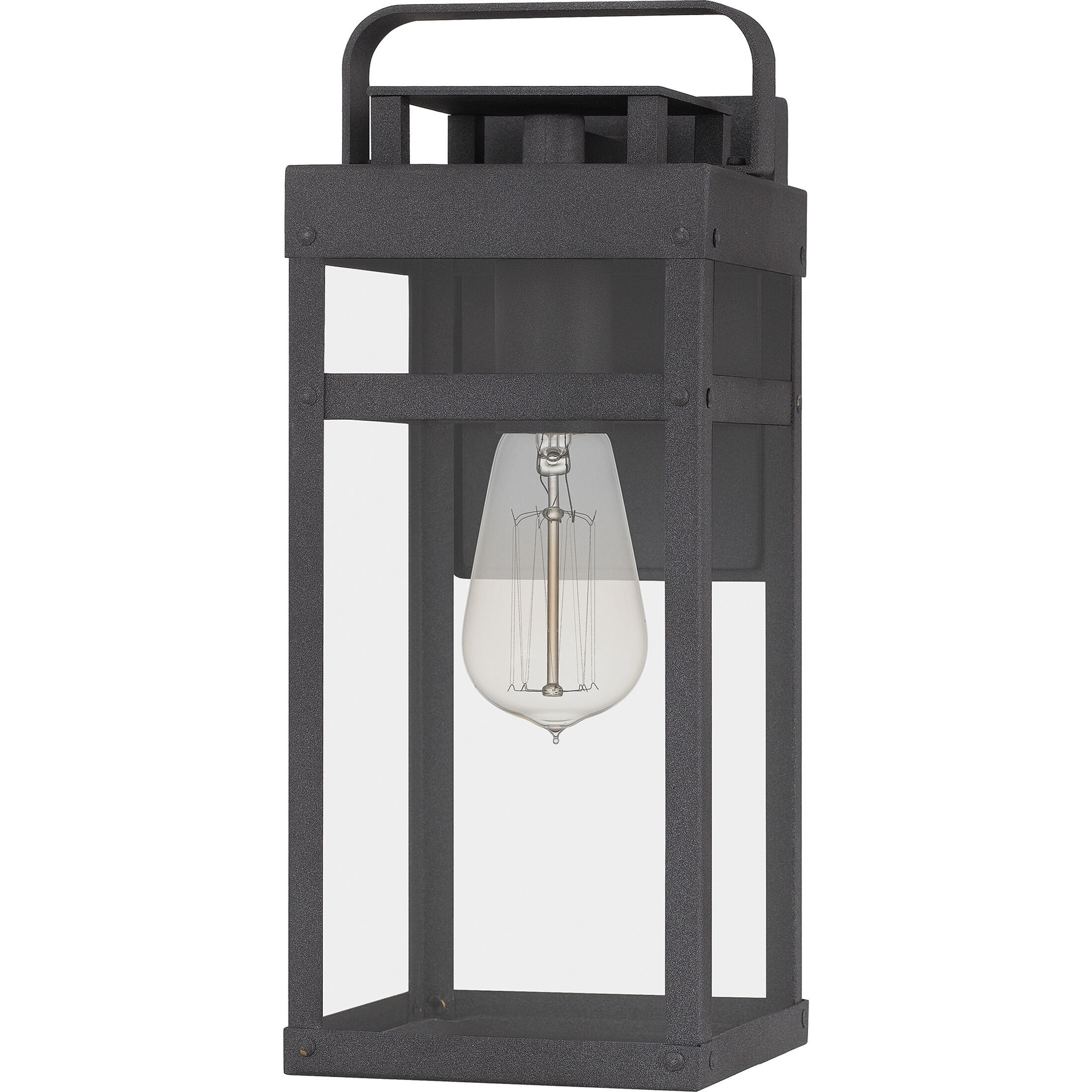 Keaton 1 Light 14 inch Mottled Black Outdoor Wall Lantern, Small