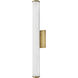 Lisa McDennon Devon LED 25.75 inch Lacquered Brass Bath Light Wall Light in Etched Opal, 40W, 2900K, Linear, Sconce