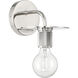 Central 1 Light 6 inch Polished Nickel Wall Sconce Wall Light