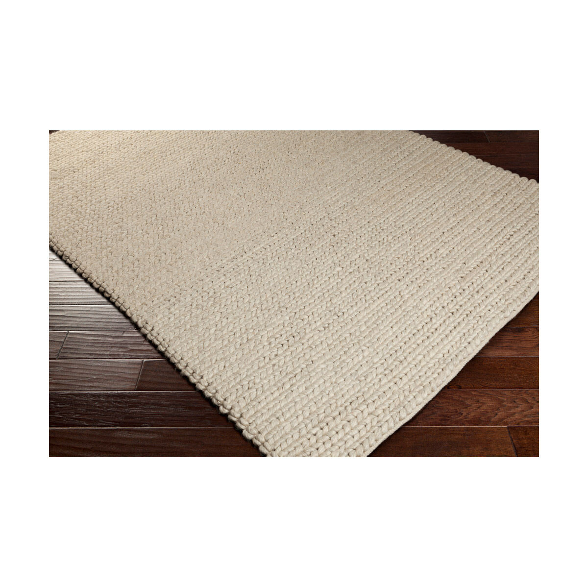 DeSoto 96 X 30 inch Cream/Dark Brown Rugs, Wool