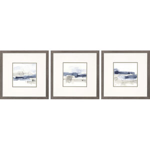 Shoreline Blues Blue and Gray and White Framed Art
