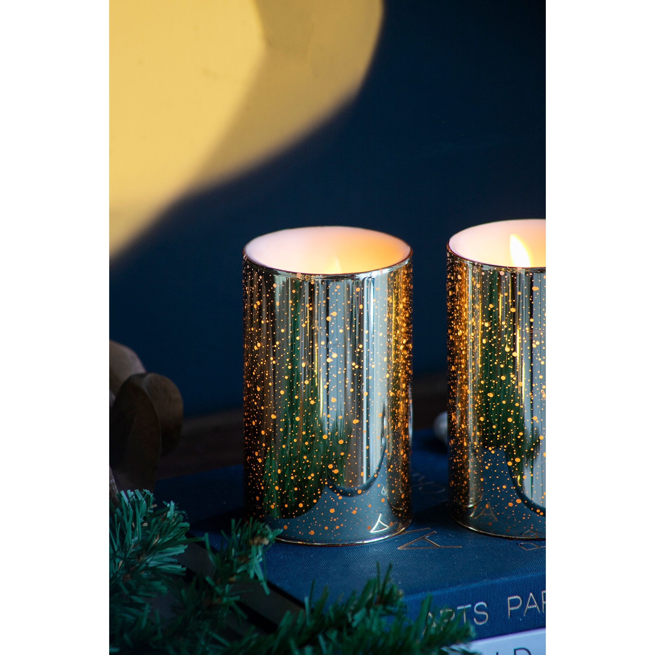 Speckled 5 X 3 inch LED Candle