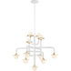 Tubular LED 29.38 inch Matte White W/Honey Gold Chandelier Ceiling Light