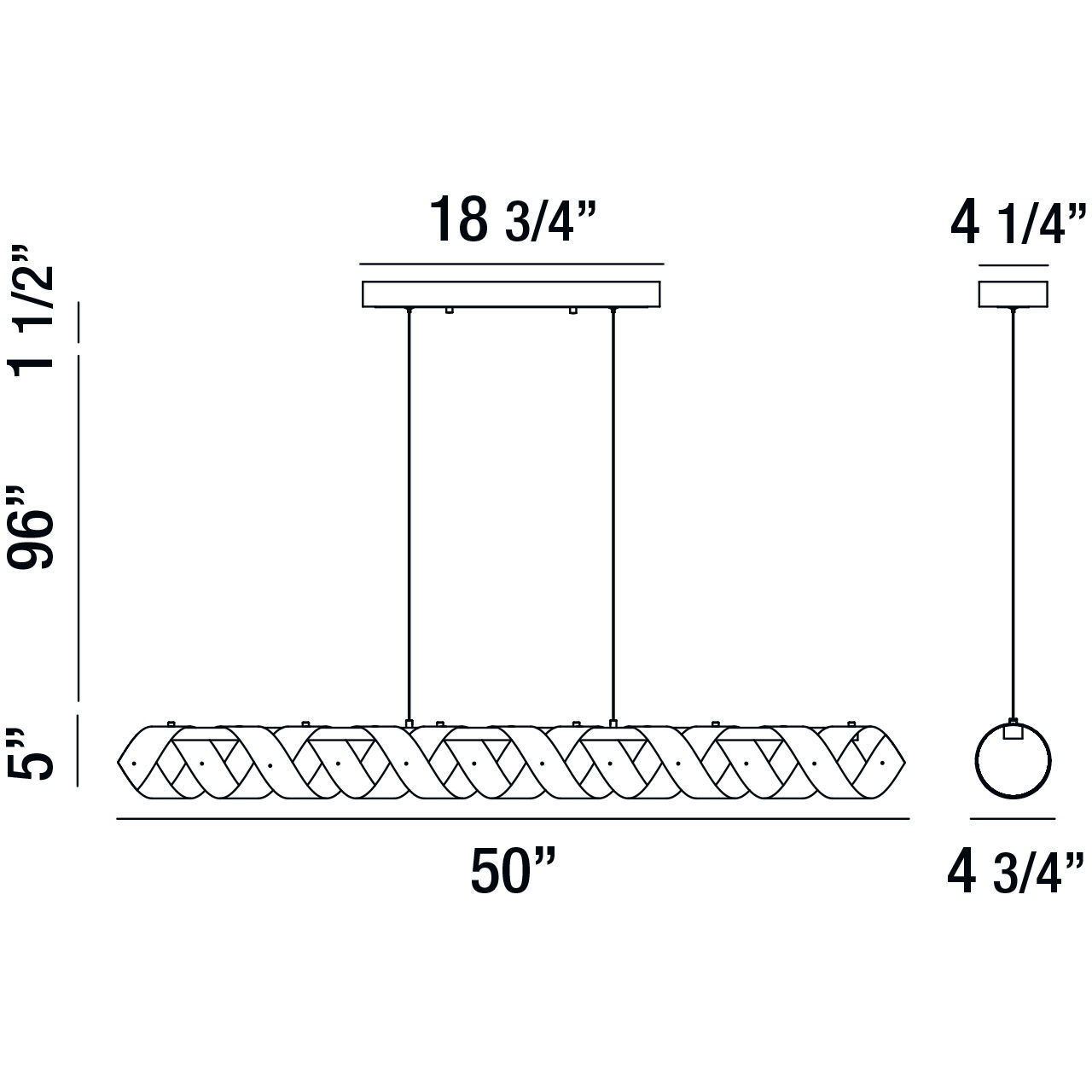 Banderia LED 5 inch Bronze Chandelier Ceiling Light