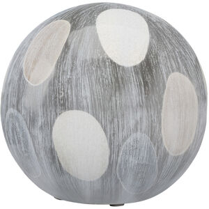 Painted Cream and White with Black Sphere, Large