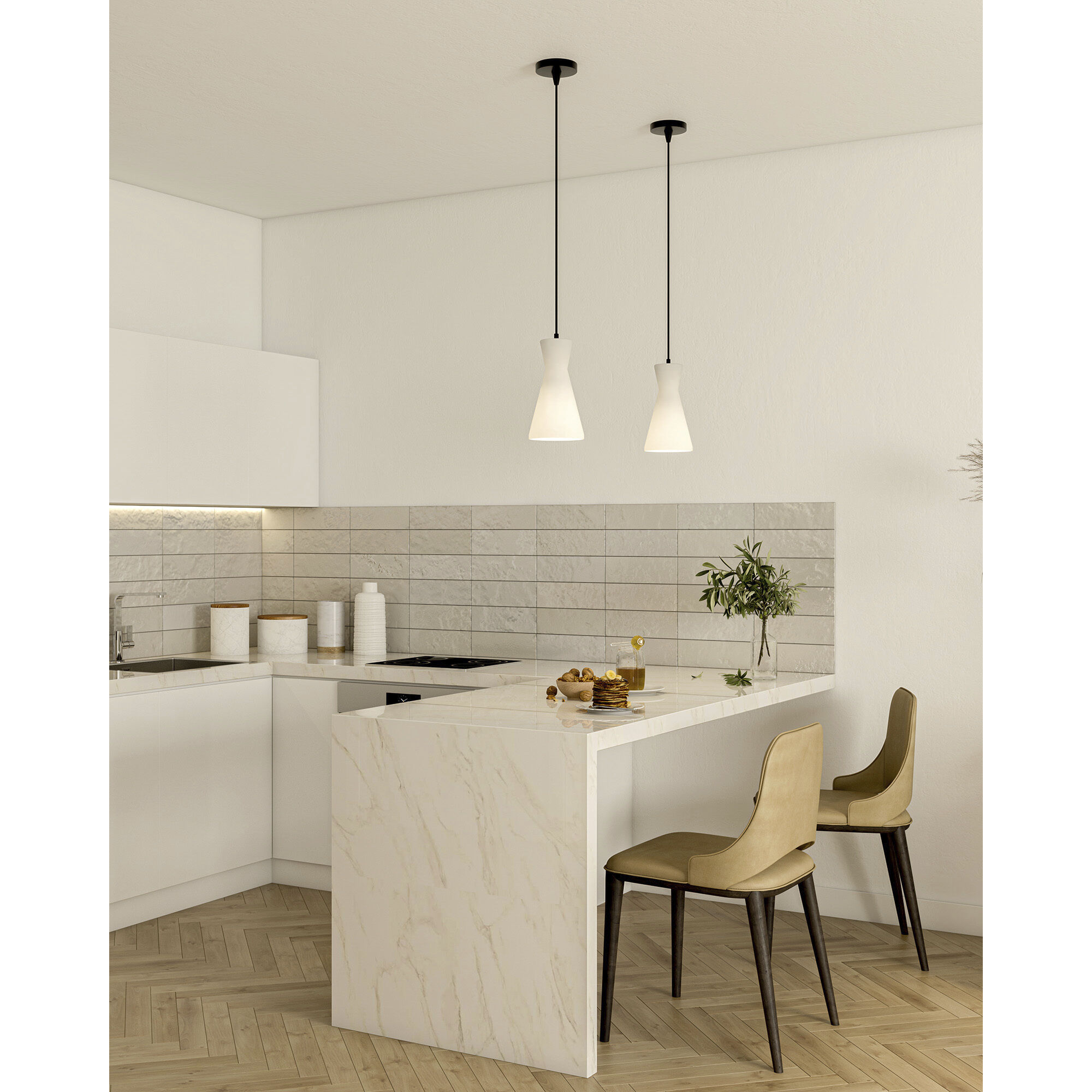 Alora Mood Betty Pendant Ceiling Light in Matte Black