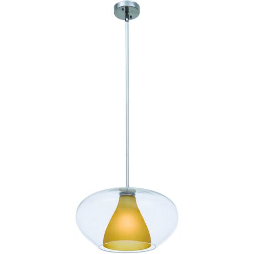 Soft 1 Light 17 inch Chrome Pendant Ceiling Light