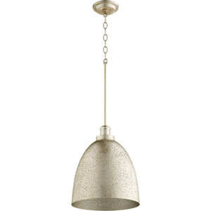 Stary Night 1 Light 12 inch Aged Silver Leaf Pendant Ceiling Light