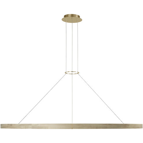Sean Lavin Ashok LED 65 inch Hand Rubbed Antique Brass Chandelier Ceiling Light
