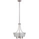 Neighborhood Tyler 4 Light 19 inch Brushed Polished Nickel Foyer Light Ceiling Light in Clear Seeded, Neighborhood Collection