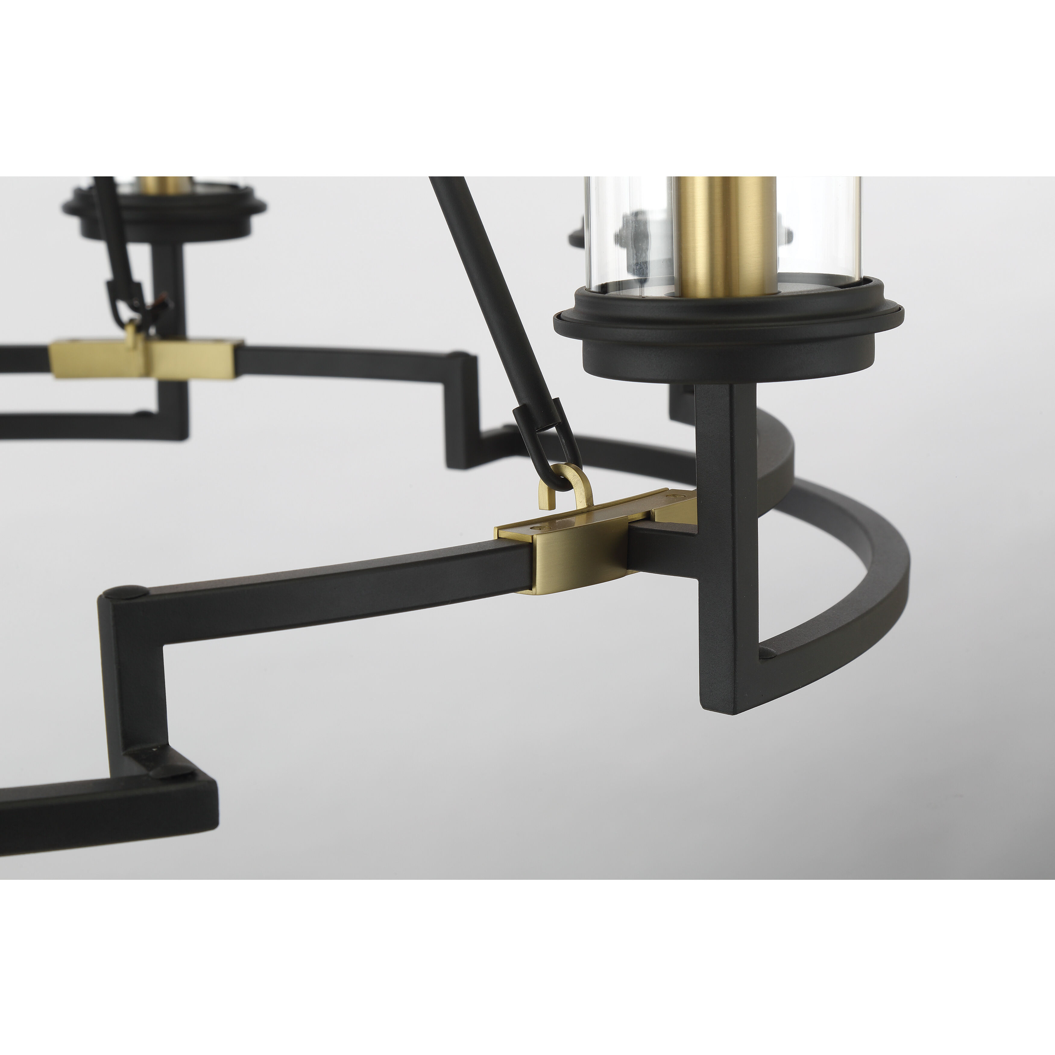 Hillstone 6 Light 30.25 inch Soft Brass And Sand Coal Chandelier Ceiling Light