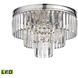 Palacial LED 19 inch Polished Chrome Semi Flush Mount Ceiling Light