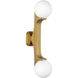 Briar 2 Light 5.13 inch Brushed Gold Wall Sconce Wall Light