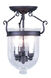 Jefferson 3 Light 10 inch Bronze Semi-Flush Mount Ceiling Light